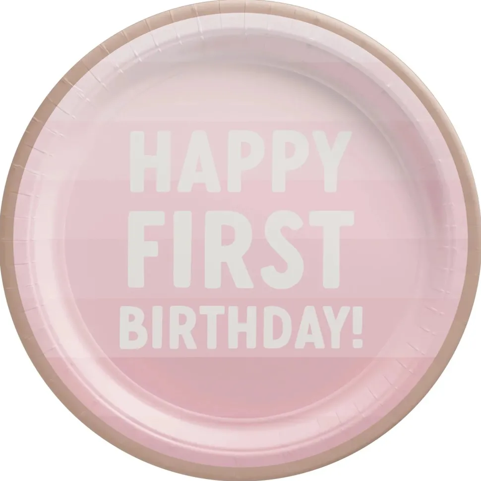 Little Miss One-derful First Birthday Round Plates 7" | 8 ct