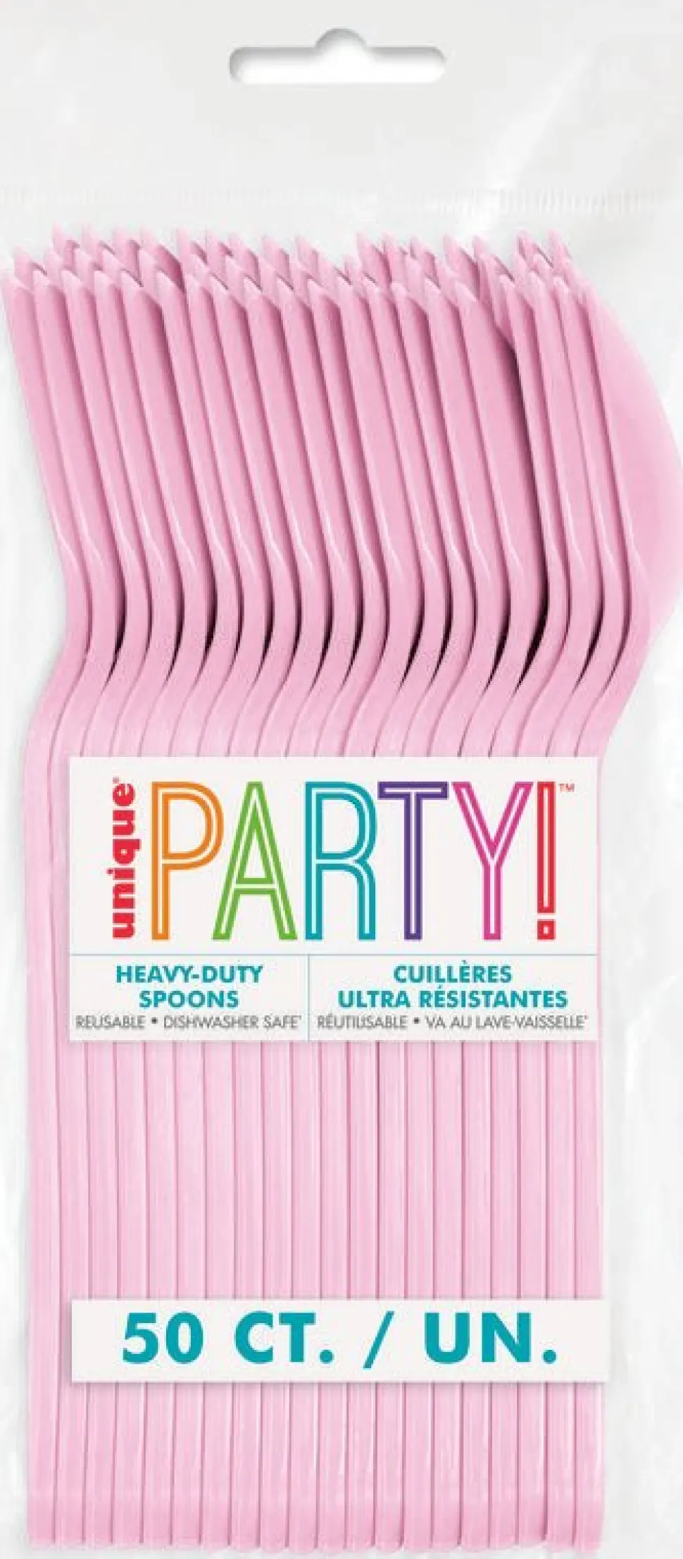Lovely Pink Premium Plastic Spoons | 50ct