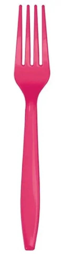 Magenta Plastic Forks 7.5" | 24ct