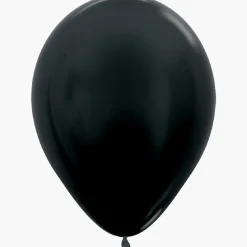 Metallic Black Latex Balloon w/ Helium & Hi-Float, 11" | 1 ct