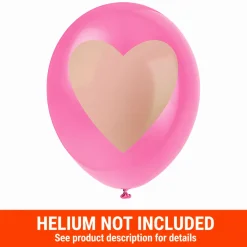 Metallic Gold Heart Latex Balloon Pack 12in | 6ct