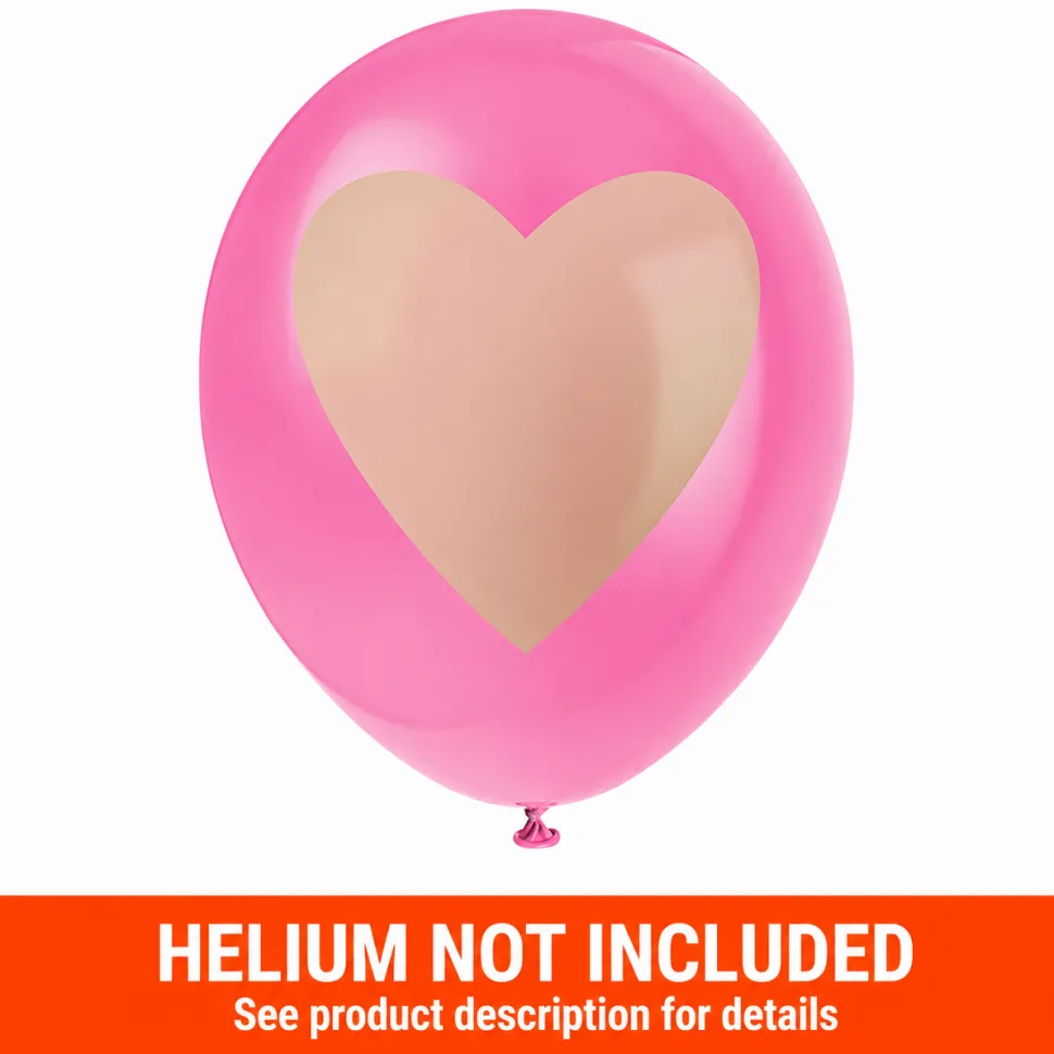 Metallic Gold Heart Latex Balloon Pack 12in | 6ct