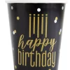 Metallic Happy Birthday Cup 9oz | 8ct