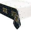 Metallic Happy Birthday Plastic Tablecover | 1ct