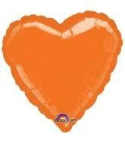 Metallic Orange Heart Mylar Balloon 18" | 1ct.