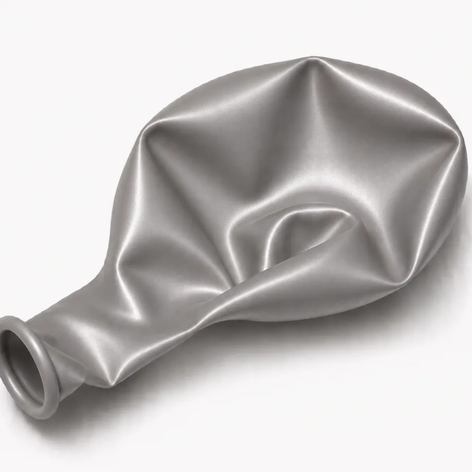 Metallic Silver, 11" Latex Single Balloon | Does Not Include Helium