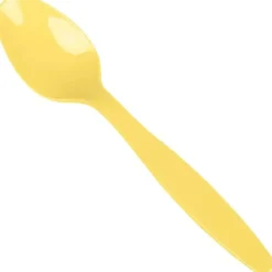 Mimosa Yellow Premium Plastic Spoons | 24ct