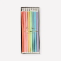 Mixed Striped Candles | 16ct