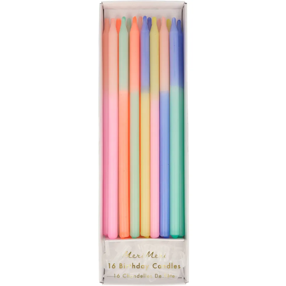 Multi Color Block Candles | 16ct