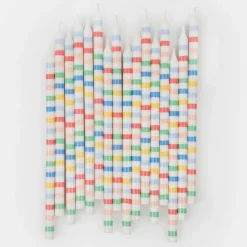 Multi Stripe Candles | 16ct