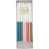 Multicolor Dipped Glitter Candles | 16ct