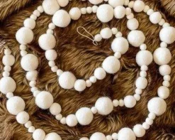 Multicolor Creams Pompom Garland 6ft | 1ct