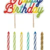 Multi-Colored Happy Birthday Candle Set | 13ct