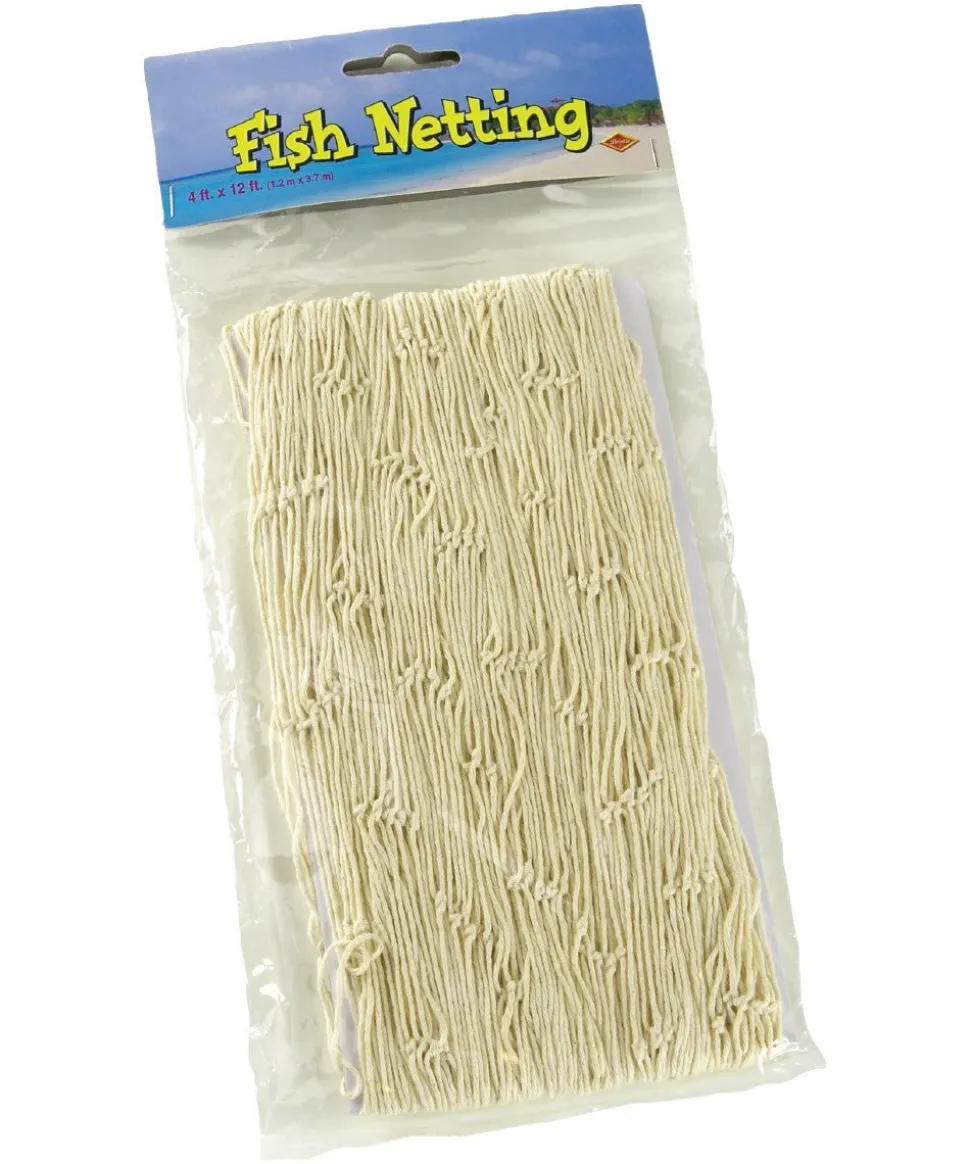Natural White Fishing Netting, 12' | 1 ct