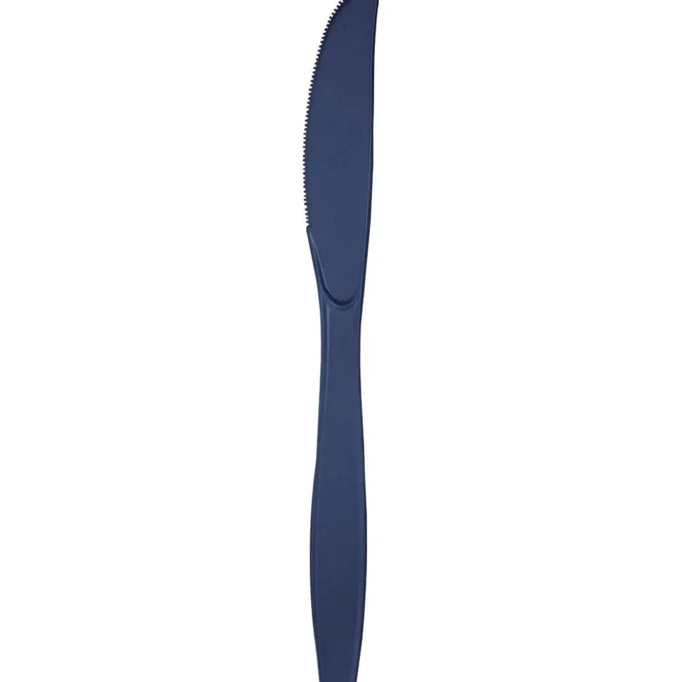 Navy Plastic Knives | 24ct