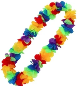 Neon Rainbow Flower Lei | 1ct