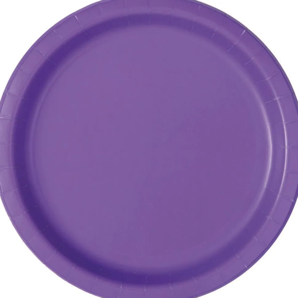 Neon Purple Paper Plate 7in | 20ct
