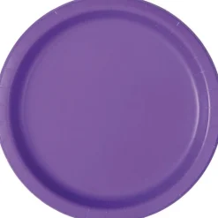 Neon Purple Paper Plates 9" | 50ct