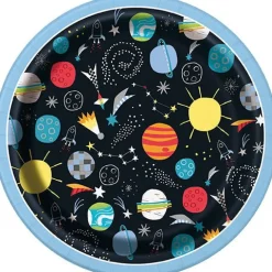 Outer Space Round Plate 7in | 8ct