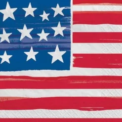 Painted Patriotic Lunch Napkins 100 pk | 1ct
