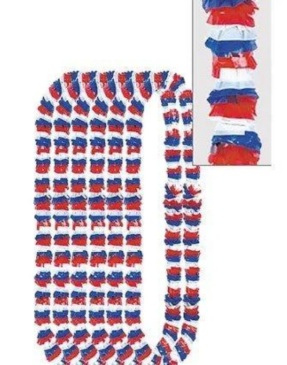 Patriotic Fluffy Leis | 12ct