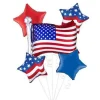 Patriotic Mylar Balloon Bouquet | 5 pcs