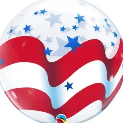 Patriotic Stars and Stripes Orbz Balloon | 1ct