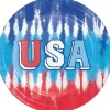 Patriotic Tie Dye 7" Round Paper Plates 8pk | 1ct
