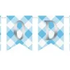 Pennant Blue Gingham Banner 6ft | 1ct