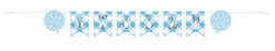 Pennant Blue Gingham Banner 6ft | 1ct