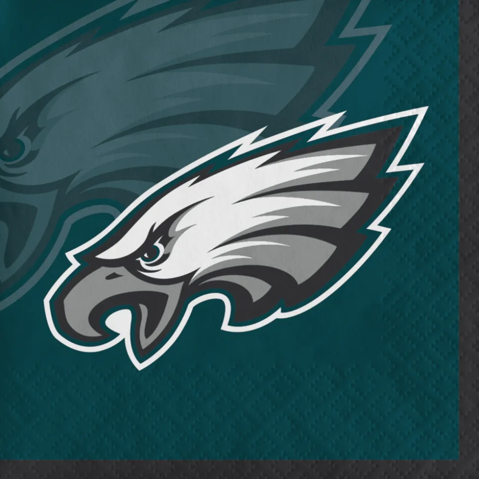 Philadelphia Eagles Beverage Napkins – Green NFL Game Day Tableware | 1ct