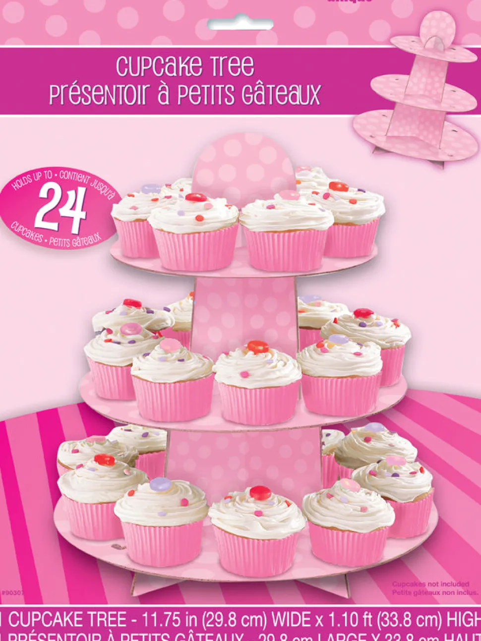 Pink Poka Dot Cupcake Stand | 1ct