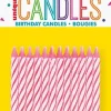 Pink Spiral Candles | 24ct