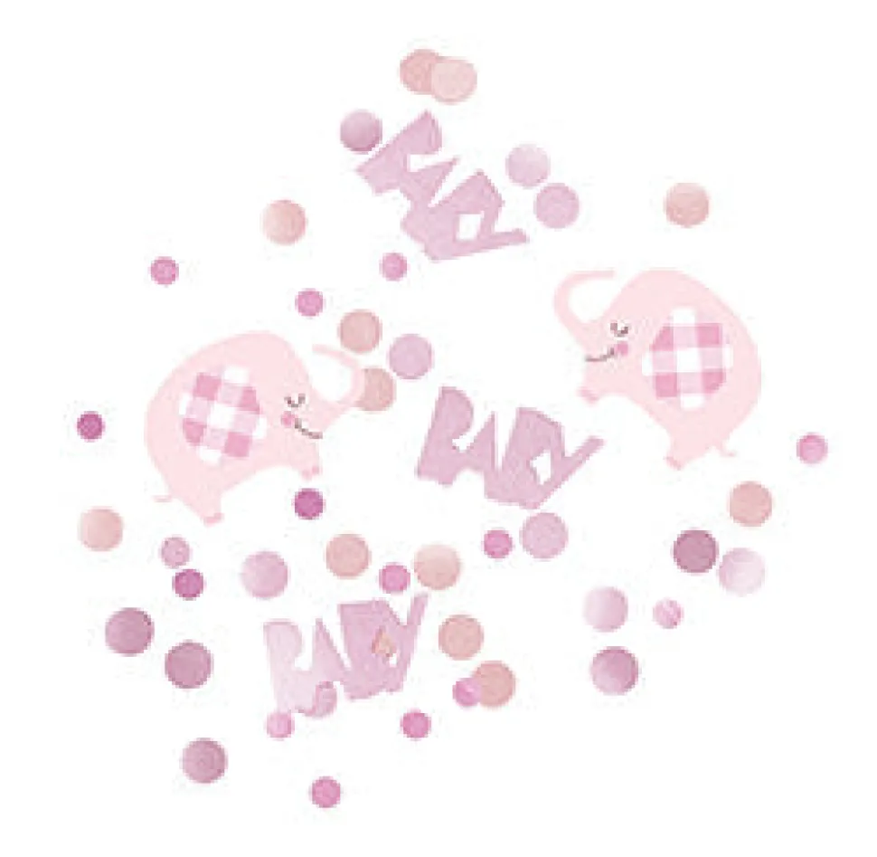 Pink Floral Elephant Confetti | 1ct
