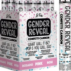 12" Pink Gender Reveal Confetti Cannon | 1ct