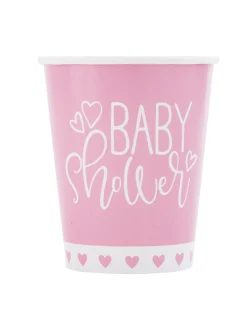 Pink Hearts Baby Shower Cup 9oz | 8ct