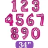 Pink Jumbo Number Balloons 34" | 1 ct