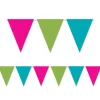 Pink, Lime Green & Turquoise Pennant Banner | 1ct