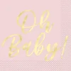 Pink Oh Baby Lunch Napkins | 16ct