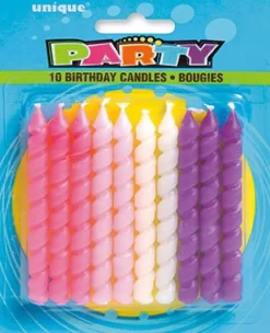 Pink/Purple Spiral Birthday Candle | 10ct