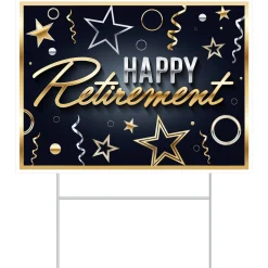 Plastic Happy Retirement Yard Sign | 1ct