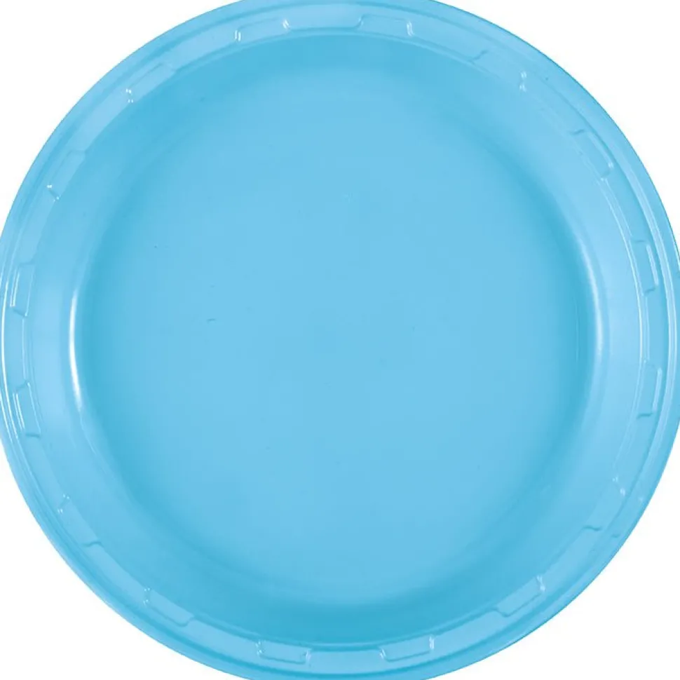 Powder Blue Plastic Plate 10in | 50ct