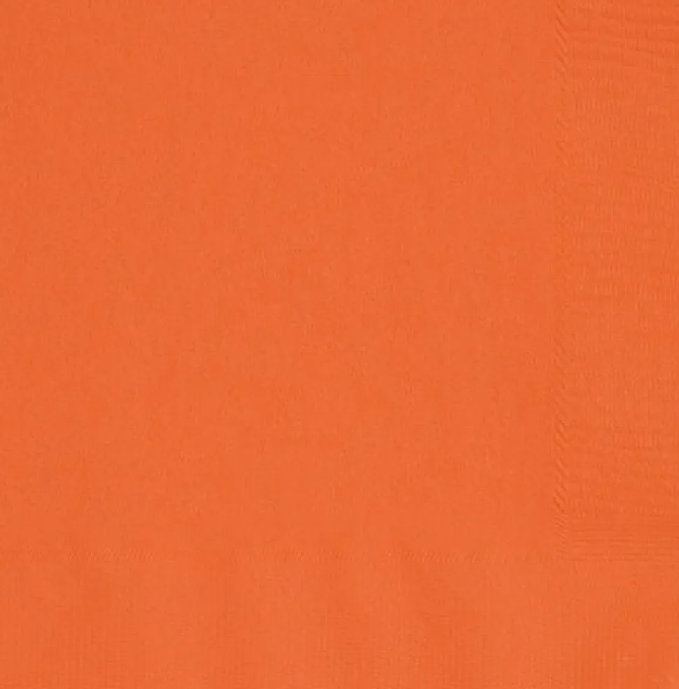 Pumpkin Orange Lunch Napkins | 100ct