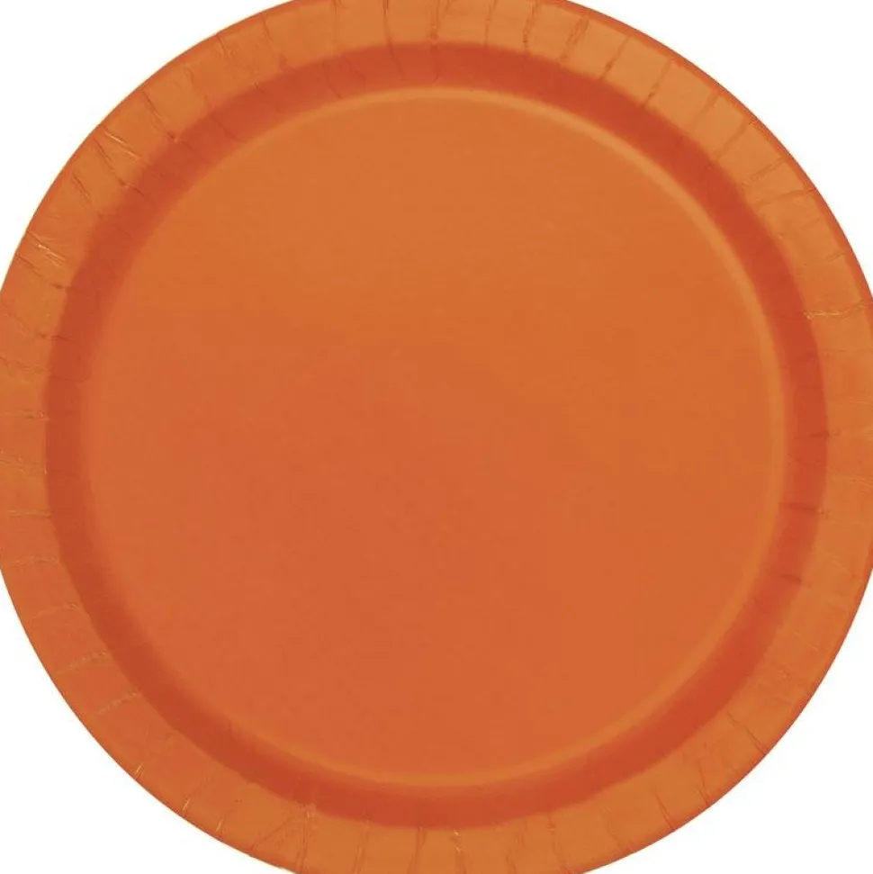 Pumpkin Orange Paper Plates 9" | 50ct