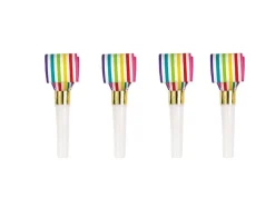 Rainbow Stripe Squawkers Blowouts | 8ct