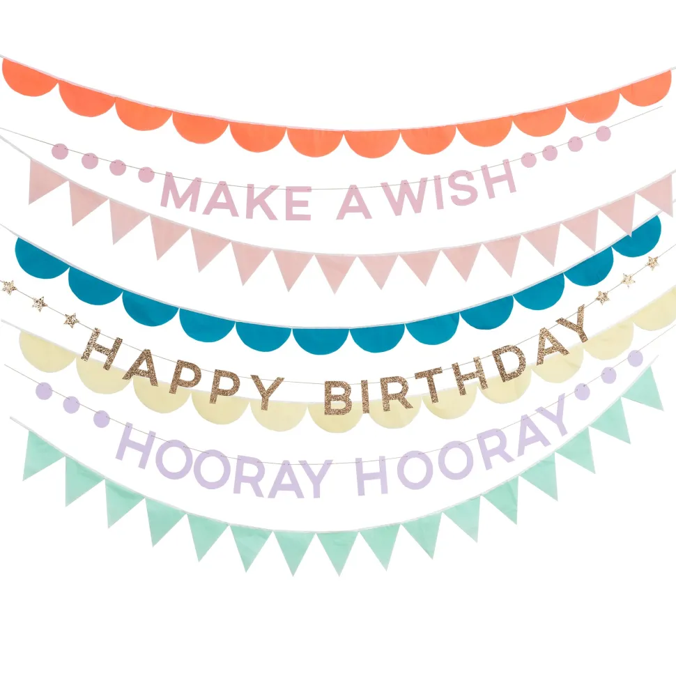 Rainbow Birthday Garland Set | 8pc