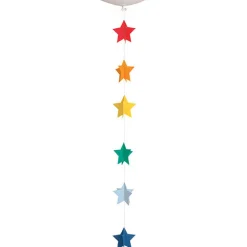 Rainbow 3D Paper Star Balloon String 6ft | 1ct
