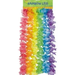 Rainbow Flower Leis 40" | 6ct