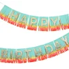 Rainbow Happy Birthday Fringe Garland Set | 1ct