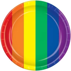 Rainbow Paper Plates 7" | 8ct